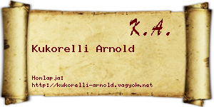 Kukorelli Arnold névjegykártya